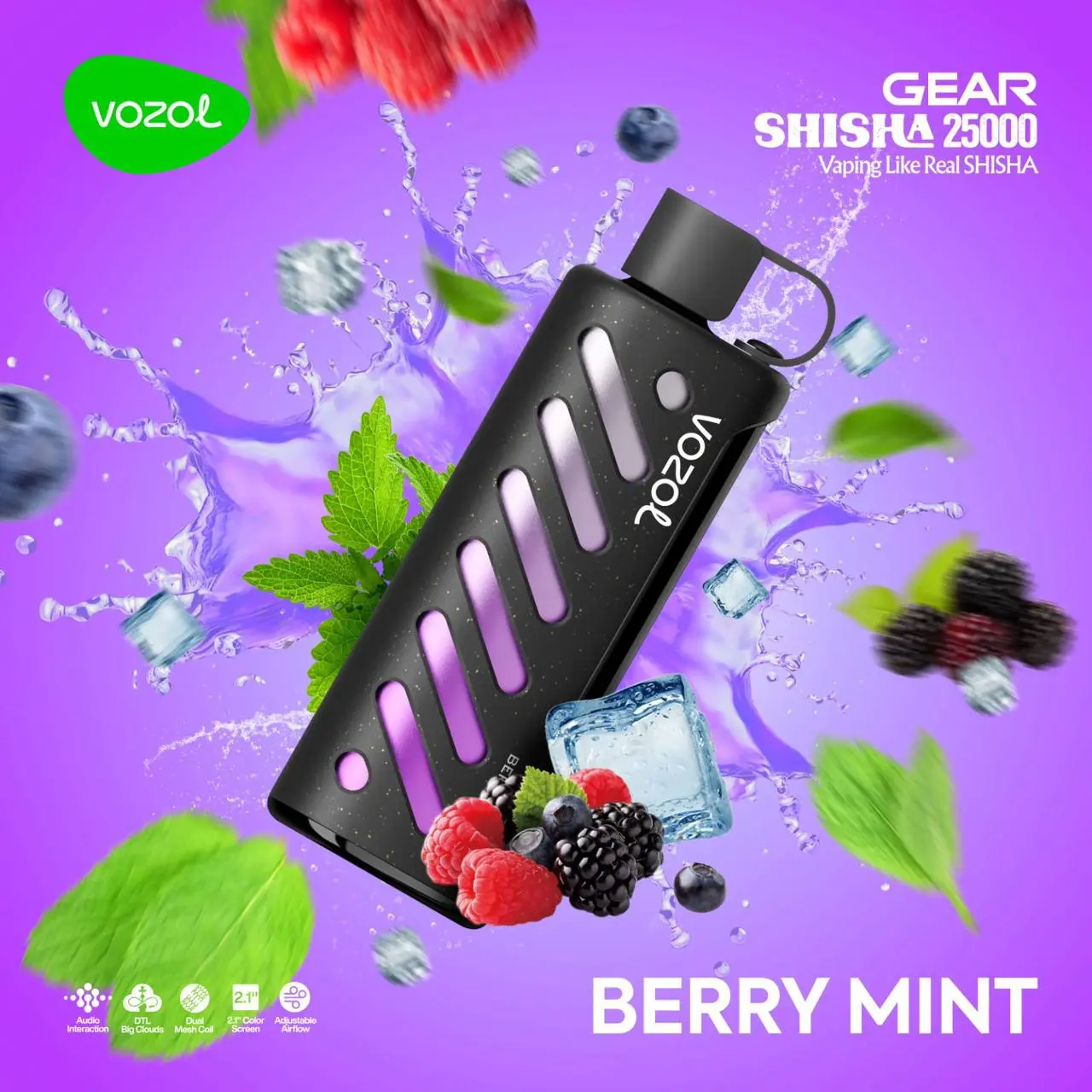 Berry Mint vozol 25000 Berry Mint