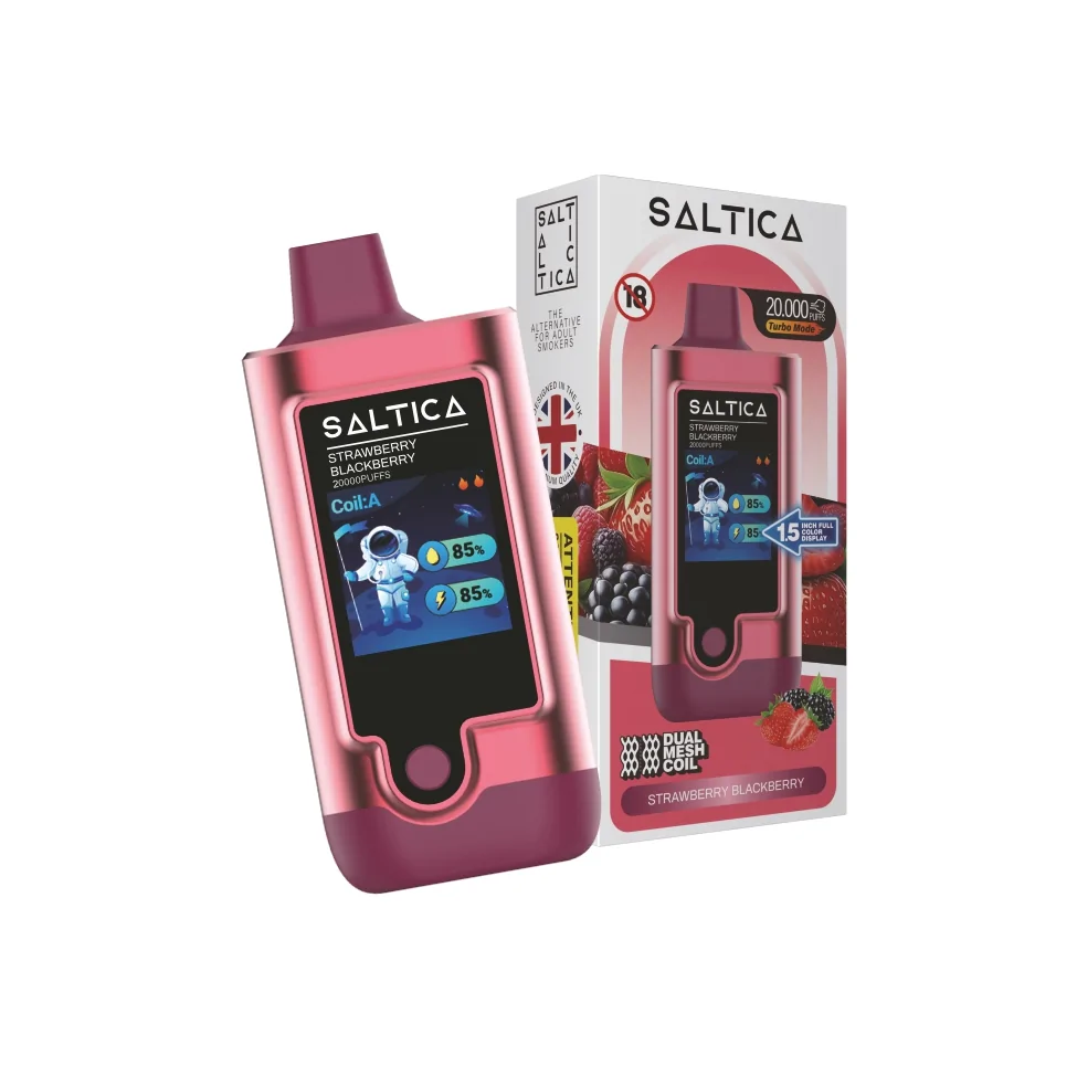 Saltica 20000 Puff Strawberry Blackberry - Görsel 1