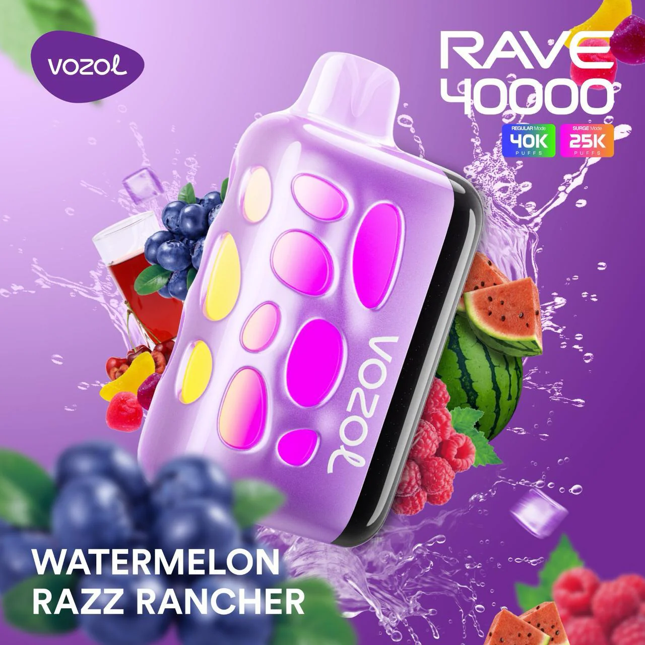 vozol-rave-40000-watermelon-razz-rancher Vozol Rave 40000 Watermelon Razz Rancher