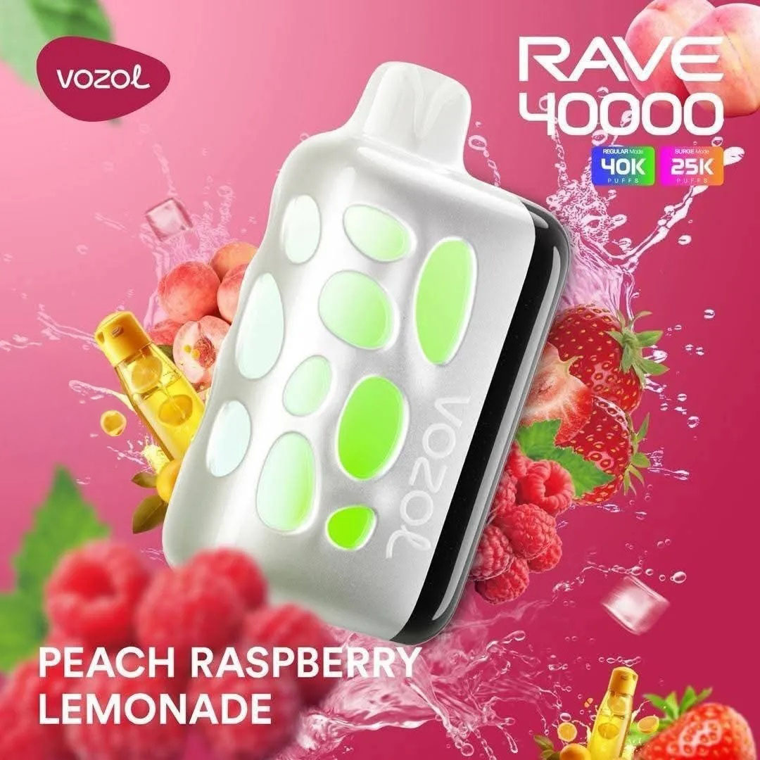Vozol Rave 40000 Peach Raspberry Lemonade Vozol Rave 40000 Peach Raspberry Lemonade